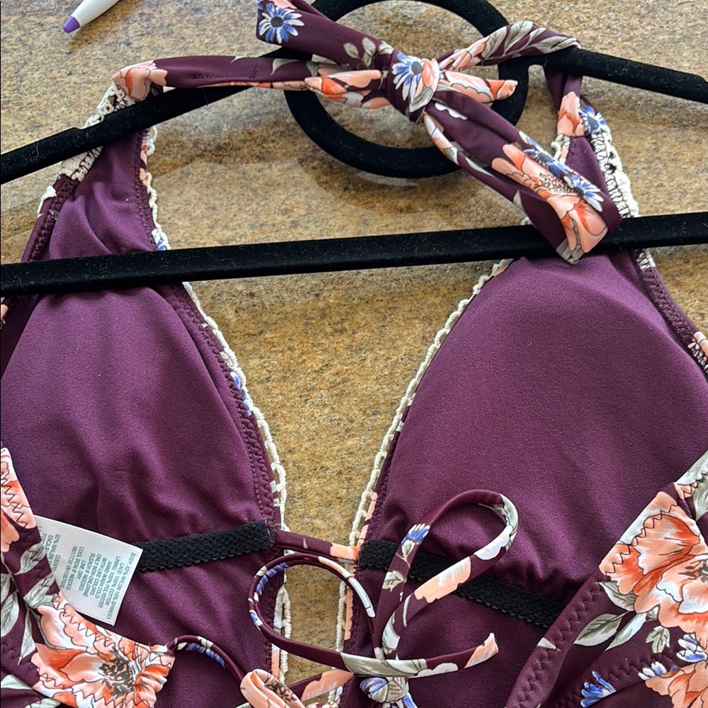 [Like 🆕] Kona Sol- Medium- Floral Halter One-Piece Swimsuit - Picture 9 of 9